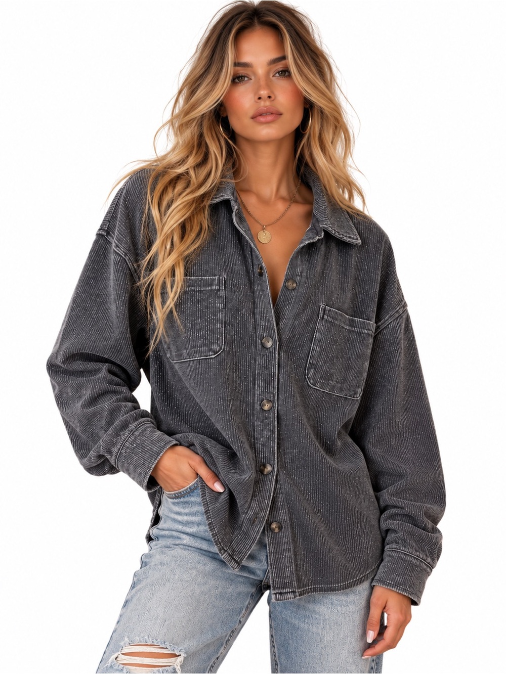Thread and supply shacket